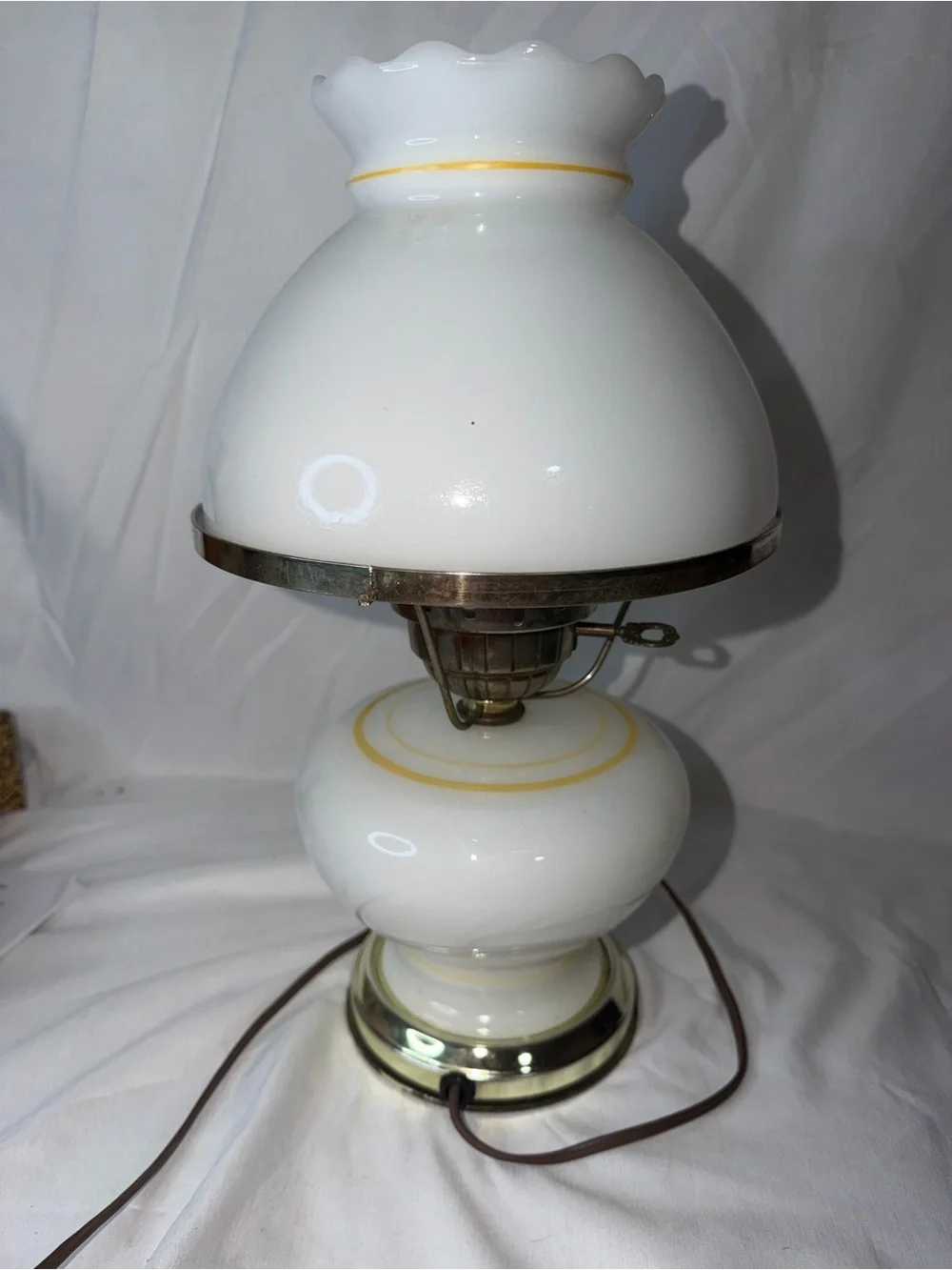 Vintage Floral Milk Glass 